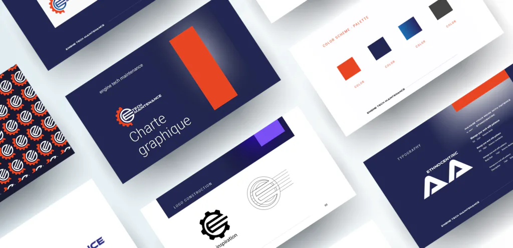charte graphique engins tech maintenance élaboré par intouchdz agence digital en Algérie