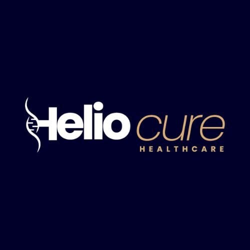 Heliocure healthcare , logo élaboré par intouch agence digital en Algérie