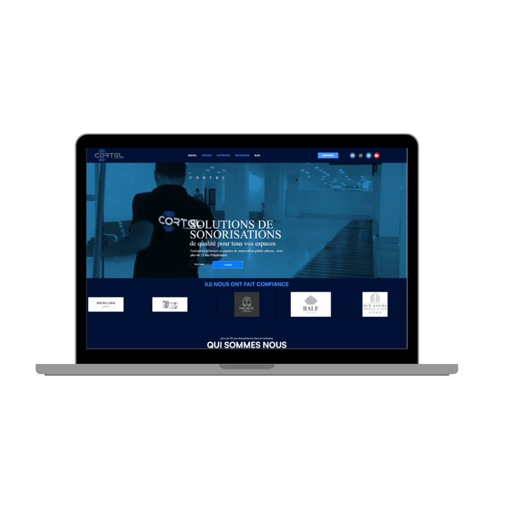 cortel algerie - site web vitrine élaboré par intouchdz agence digital en Algérie 