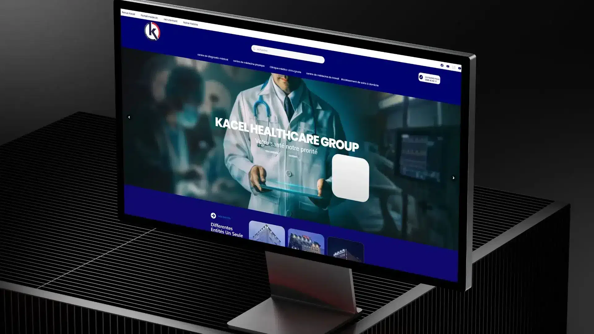 Kacel Healthcare group site web élaboré par inoutchdz