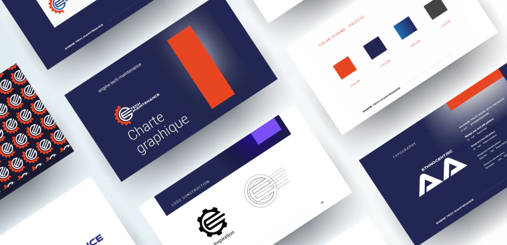 charte graphique engins tech maintenance élaboré par intouchdz agence digital en Algérie
