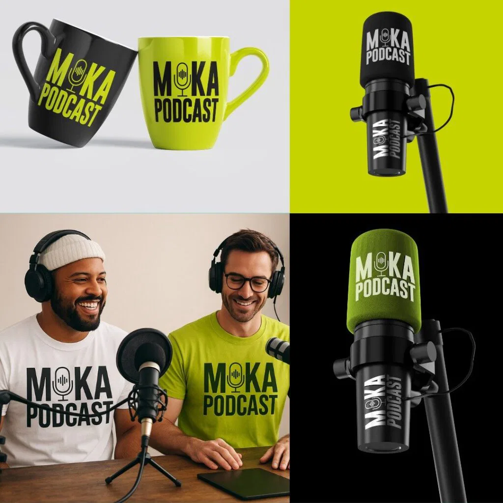 Création logo moka podcast en Algérie par intouchdz