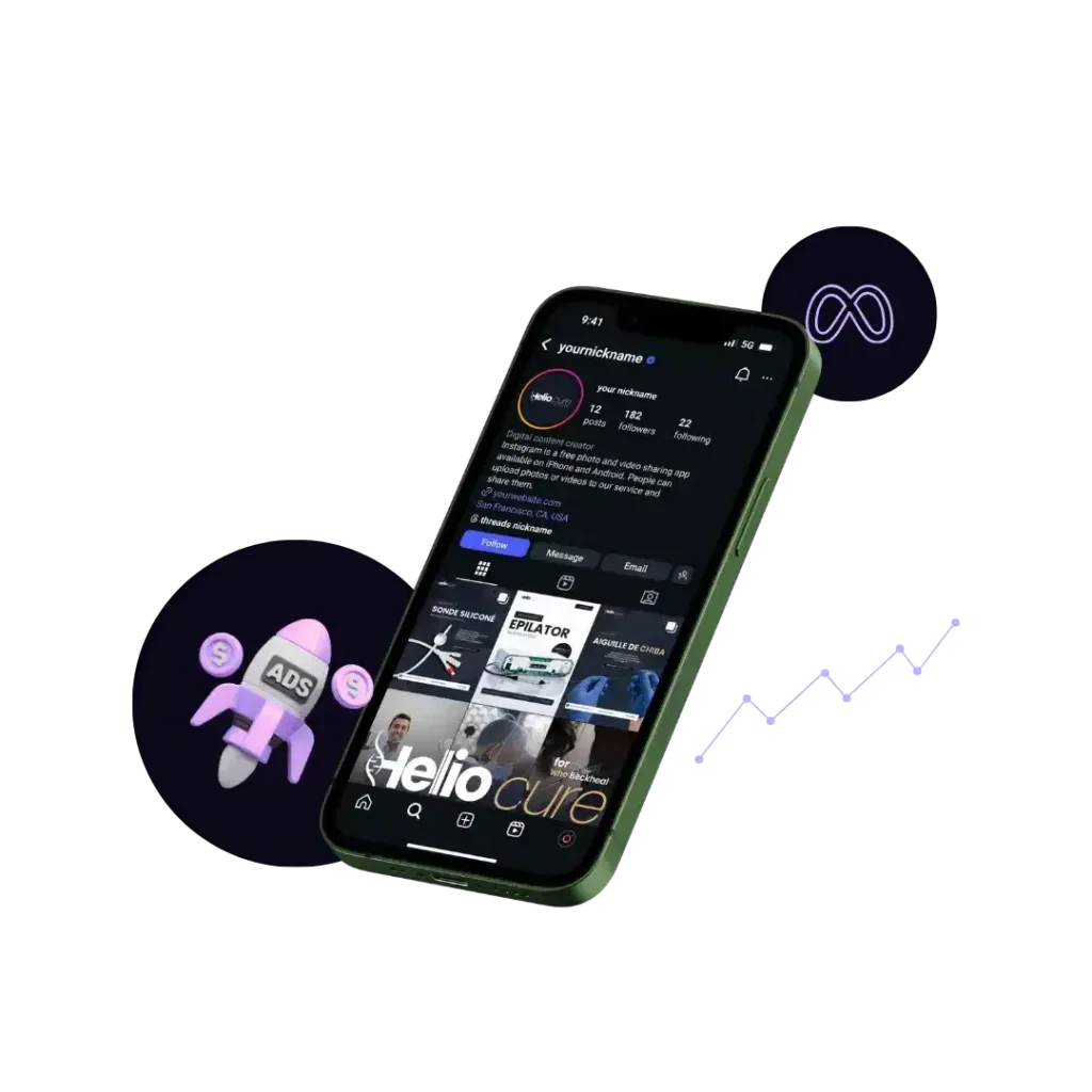 gestion des réseaux sociaux , client : heliocure , par intouchdz agence digital et web en Algérie